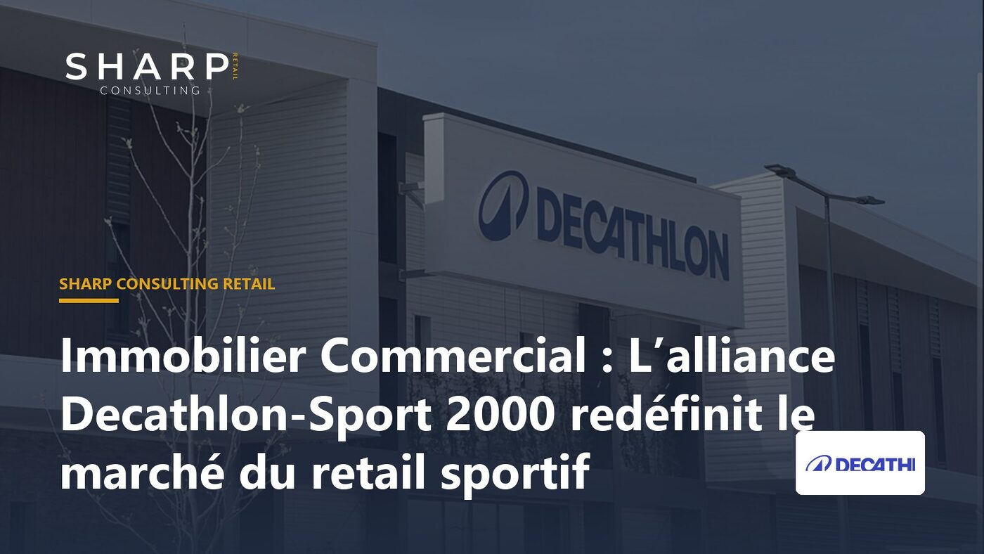 Rayon de magasin de sport, illustration de la consolidation du retail immobilier commercial.