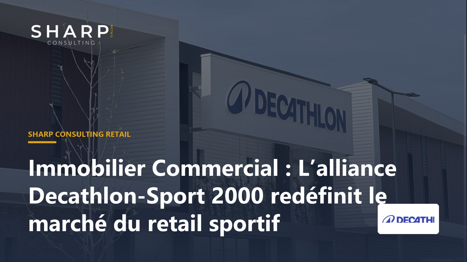 Rayon de magasin de sport, illustration de la consolidation du retail immobilier commercial.