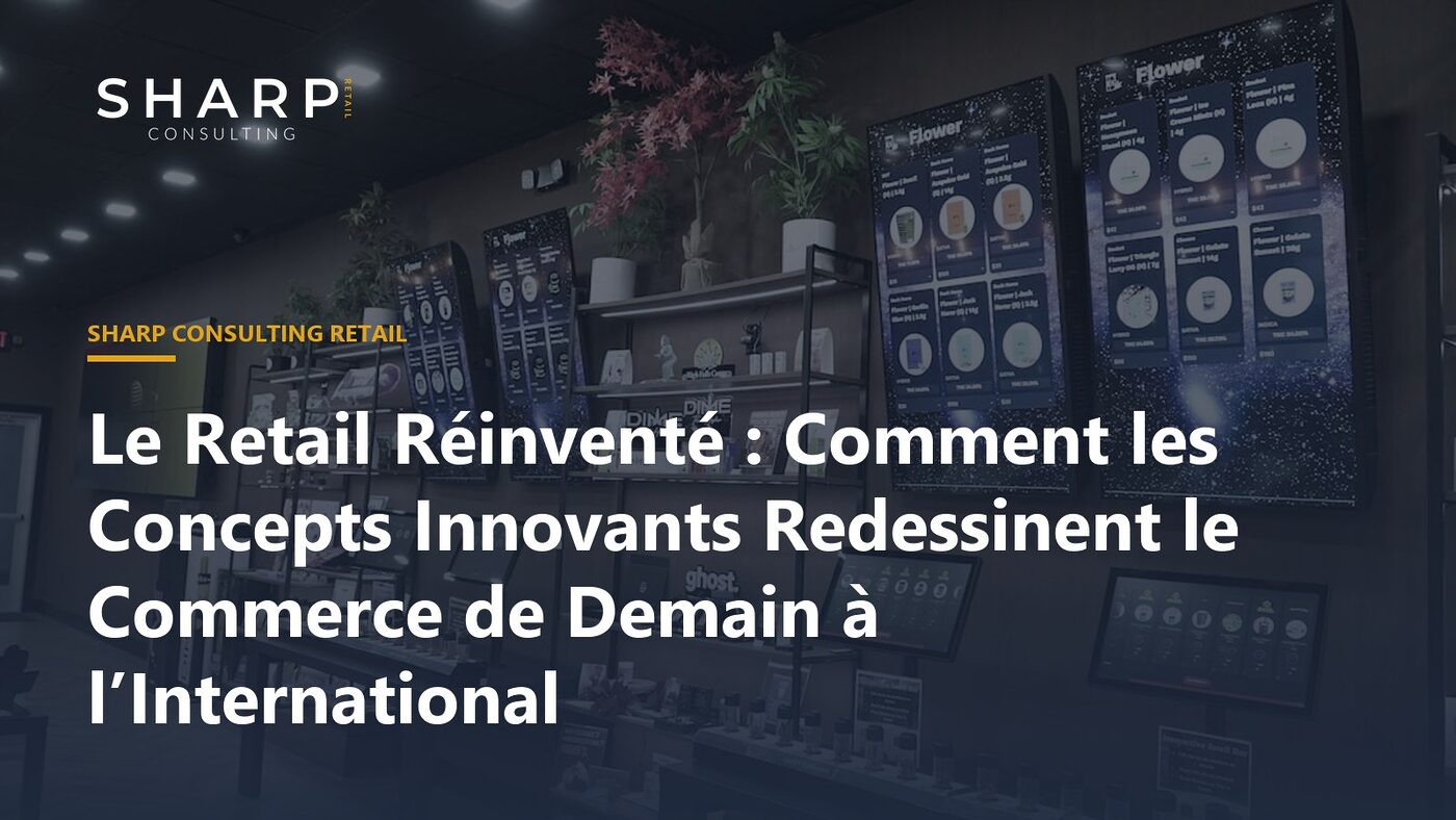 Magasin moderne, technologie interactive, expérience client innovante, commerce physique réinventé.